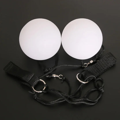 Belly Dance RGB LED POI Balls – Color-changing flow props for raves & festivals