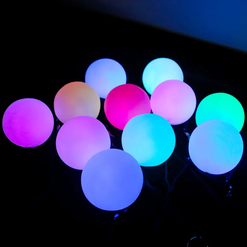 Belly Dance RGB LED POI Balls – Color-changing flow props for raves & festivals