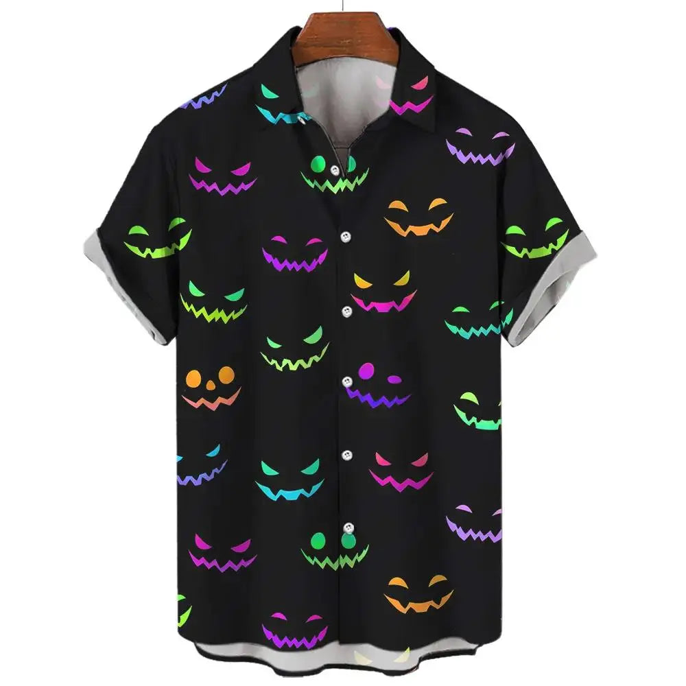Psychedelic Hawaiian Shirt – 3D Print Loose Summer Festival Top for Men
