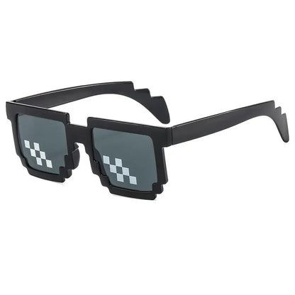 Retro Pixel Festival Sunglasses – 8-Bit Style Rave Glasses for Parties & Festivals