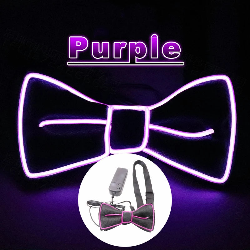 LED Suspenders & Bow Tie Set – Glowing Festival Party Accessories