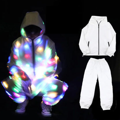 LED Light Up Jacket – Luminous Rave & Festival Performance Costume