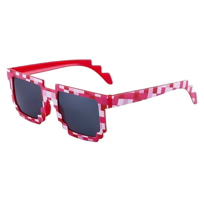 Retro Pixel Festival Sunglasses – 8-Bit Style Rave Glasses for Parties & Festivals