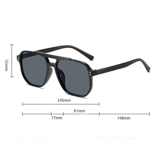Vintage Festival Sunglasses – Big Square UV400 Rave Shades