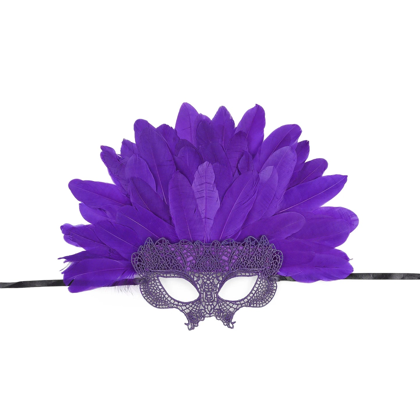 Colorful Feather Mask – Carnival/Halloween Cosplay Party Headpiece