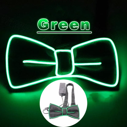 LED Suspenders & Bow Tie Set – Glowing Festival Party Accessories