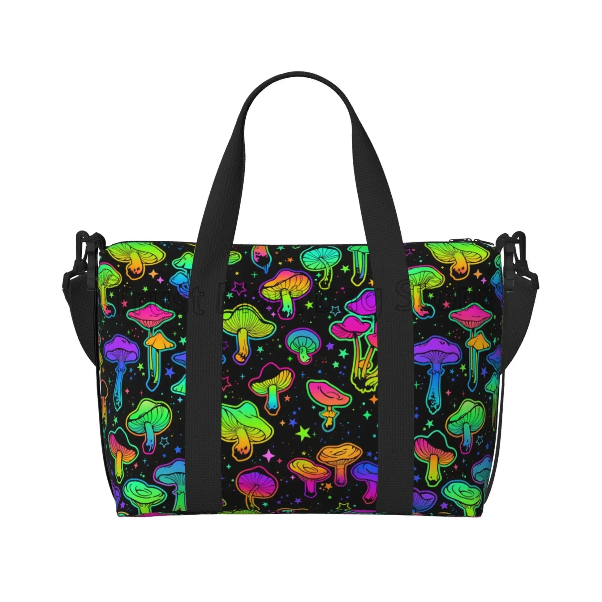 Trippy Magic Mushrooms Rave & Festival Travel Bag –  Shoulder & Crossbody Weekender