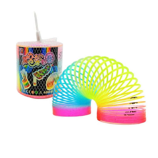 Colorful Rainbow Slinky Spring – Fun Festival Toy & Dance Prop for Raves