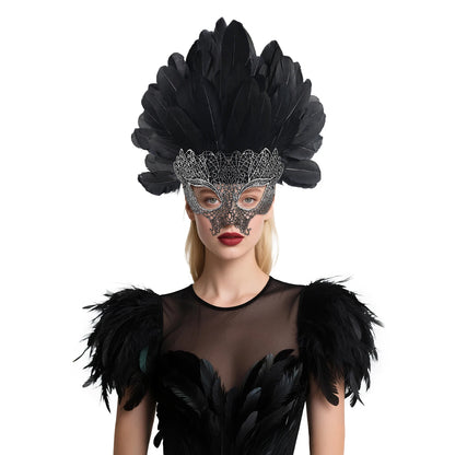 Colorful Feather Mask – Carnival/Halloween Cosplay Party Headpiece
