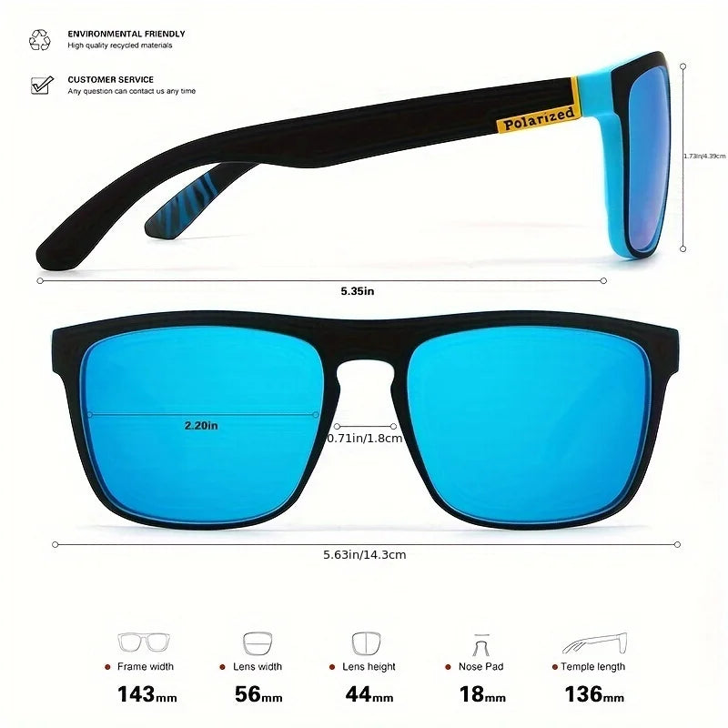 Vintage Square Polarized Rave Sunglasses – Stylish UV400 Eyewear for Festivals & Outdoor Events