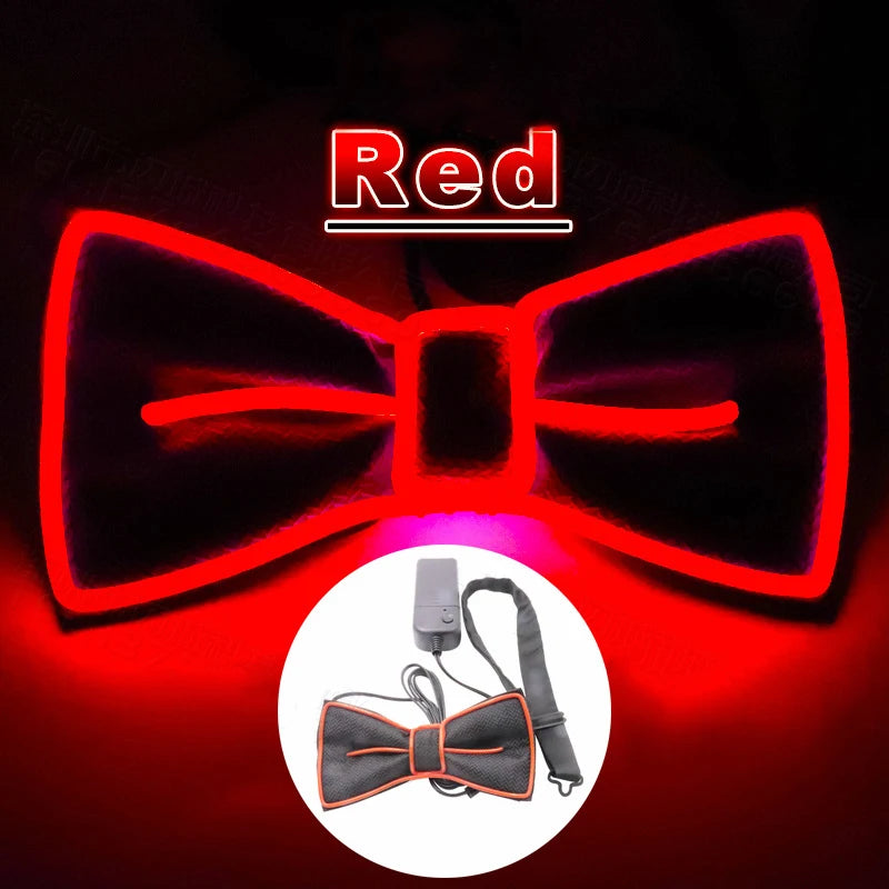 LED Suspenders & Bow Tie Set – Glowing Festival Party Accessories