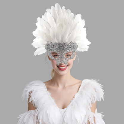 Colorful Feather Mask – Carnival/Halloween Cosplay Party Headpiece