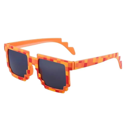 Retro Pixel Festival Sunglasses – 8-Bit Style Rave Glasses for Parties & Festivals