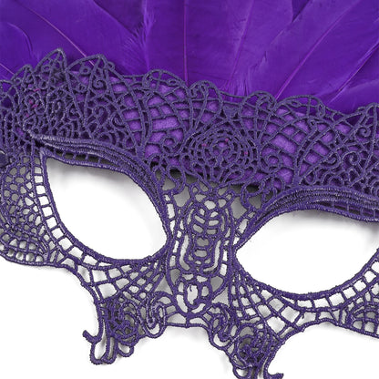 Colorful Feather Mask – Carnival/Halloween Cosplay Party Headpiece