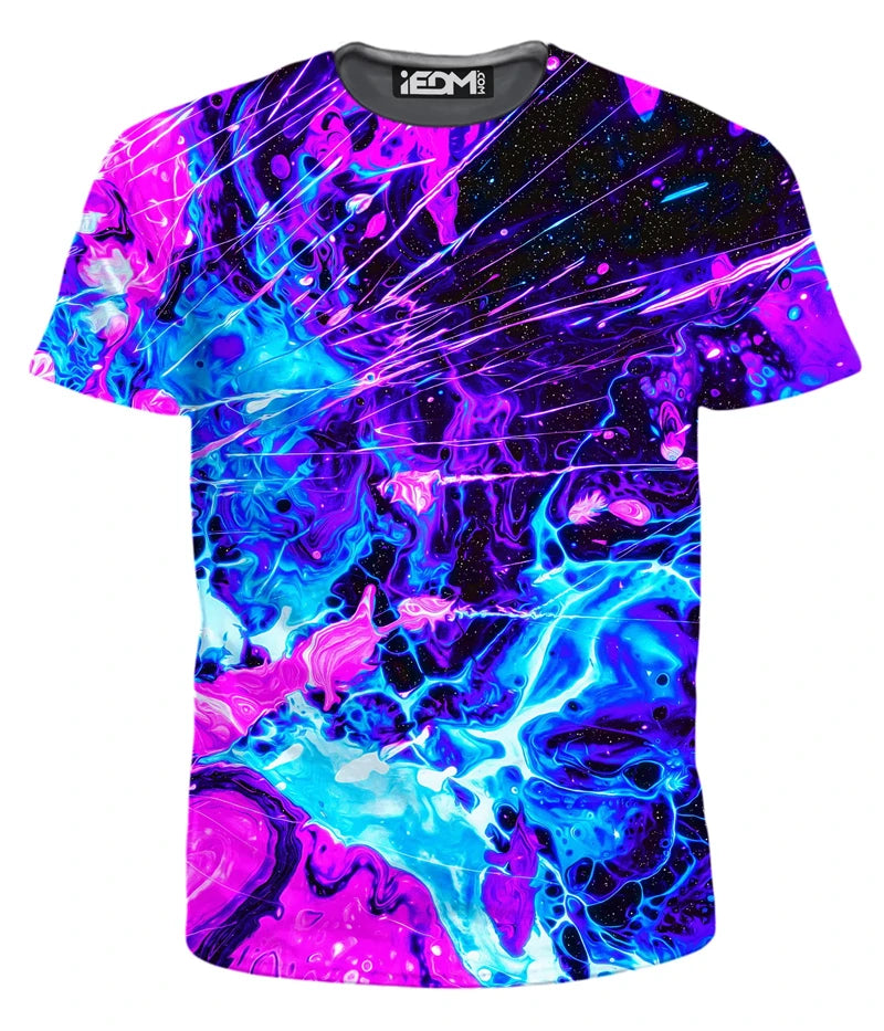 Psychedelic 3D Print T-Shirt – Oversized Trippy Festival Top for Men