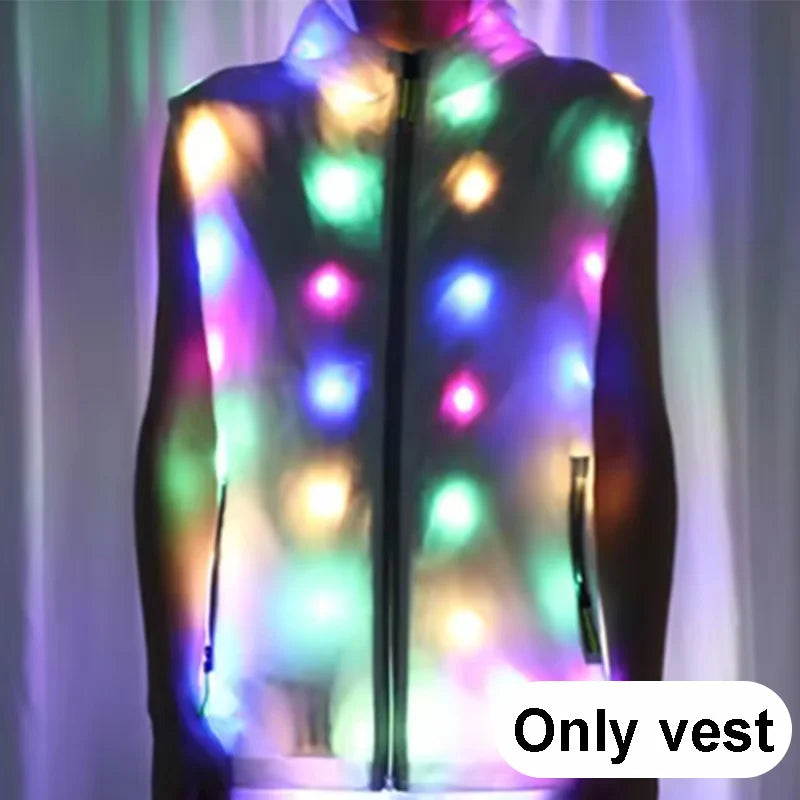LED Light Up Jacket – Luminous Rave & Festival Performance Costume