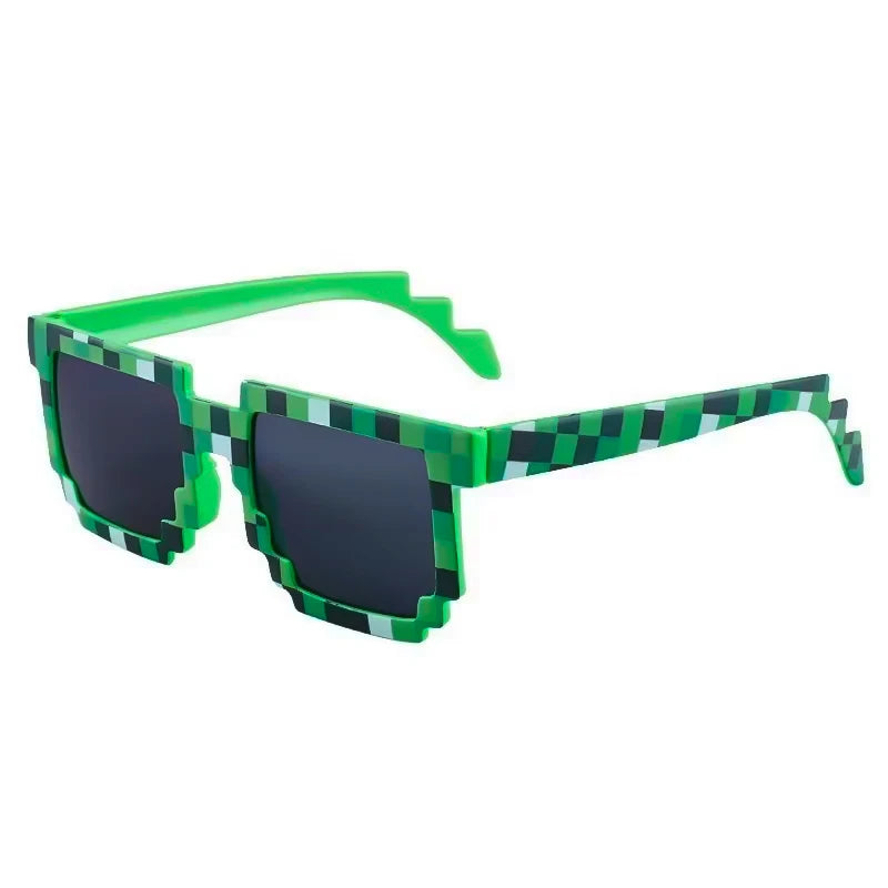 Retro Pixel Festival Sunglasses – 8-Bit Style Rave Glasses for Parties & Festivals