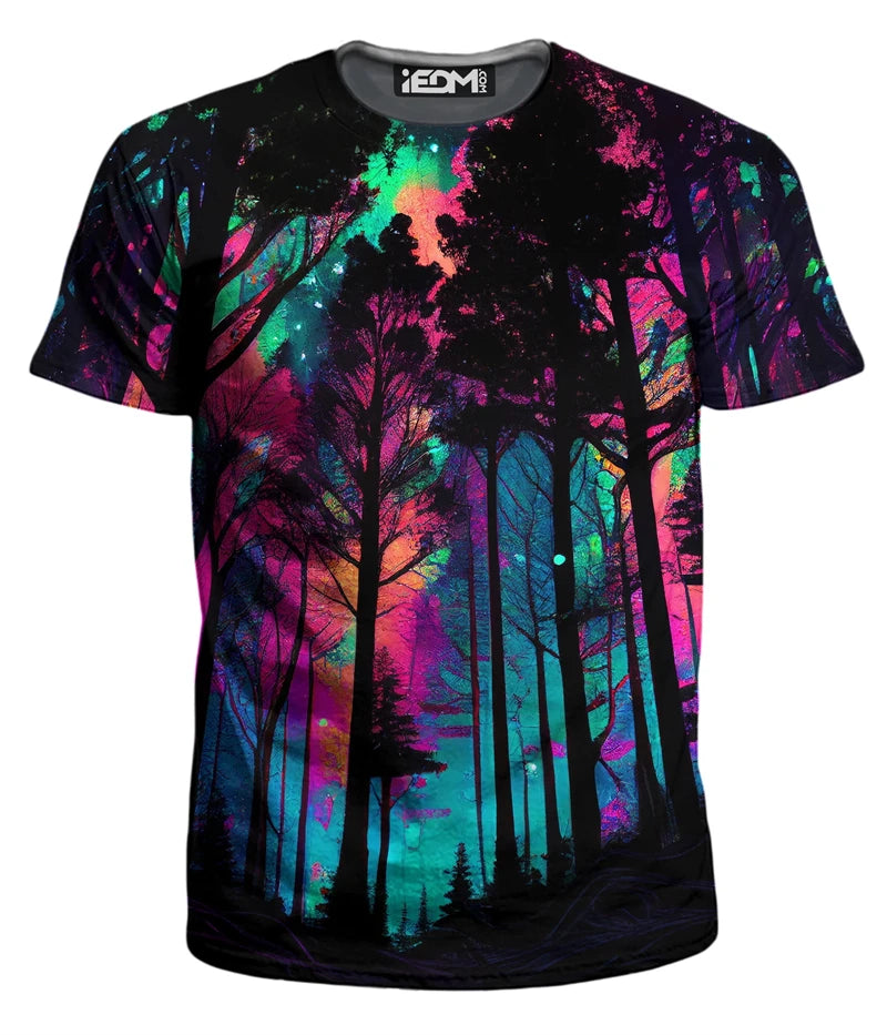Psychedelic 3D Print T-Shirt – Oversized Trippy Festival Top for Men