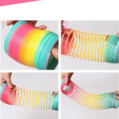 Colorful Rainbow Slinky Spring – Fun Festival Toy & Dance Prop for Raves
