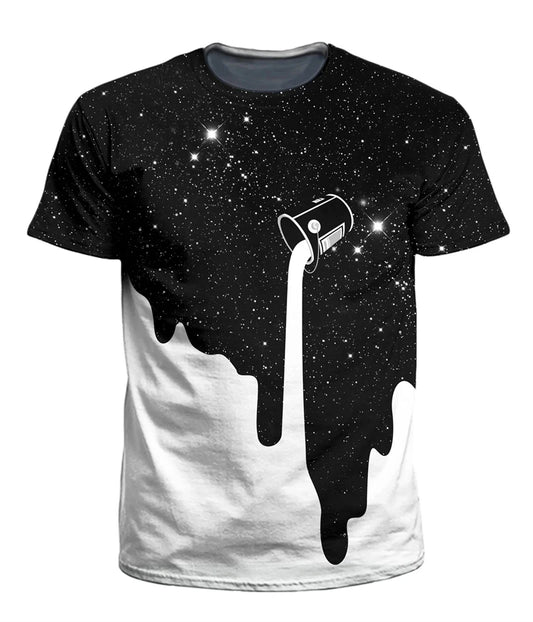 Psychedelic 3D Print T-Shirt – Oversized Trippy Festival Top for Men