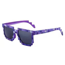 Retro Pixel Festival Sunglasses – 8-Bit Style Rave Glasses for Parties & Festivals