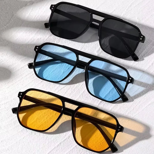 Vintage Festival Sunglasses – Big Square UV400 Rave Shades