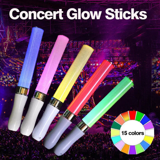 Battery Powered LED Glow Stick – 15-Color Light Stick for Festivals & Concerts