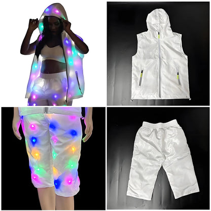 LED Light Up Jacket – Luminous Rave & Festival Performance Costume