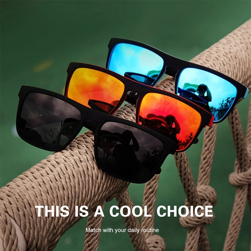 Vintage Square Polarized Rave Sunglasses – Stylish UV400 Eyewear for Festivals & Outdoor Events