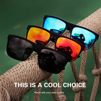 Vintage Square Polarized Rave Sunglasses – Stylish UV400 Eyewear for Festivals & Outdoor Events