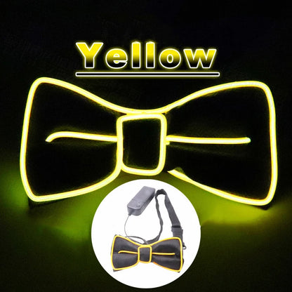 LED Suspenders & Bow Tie Set – Glowing Festival Party Accessories