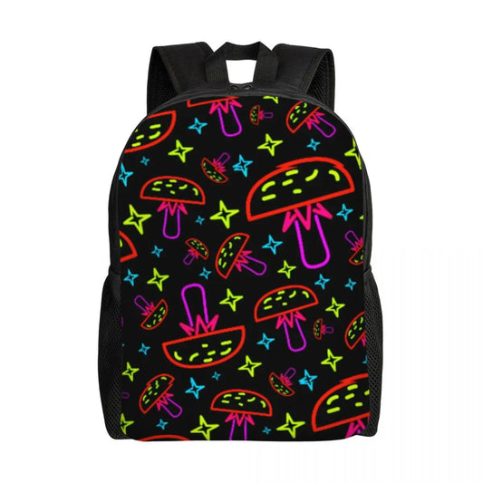 Magic Mushroom Rave & Festival Backpack – Psychedelic Lightweight Daypack for Men & Women