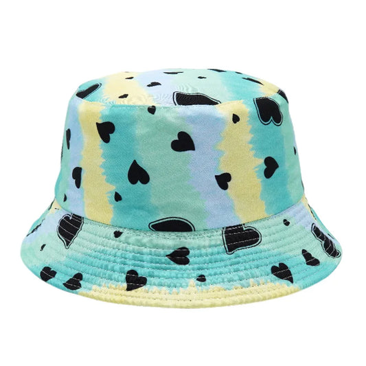Graffiti Print Bucket Hat – Cotton Streetwear Sun Hat for Raves & Festivals