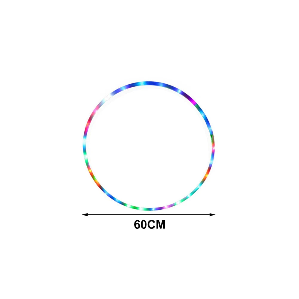 LED Festival Hoop – Removable glowing fitness circle for raves and parties