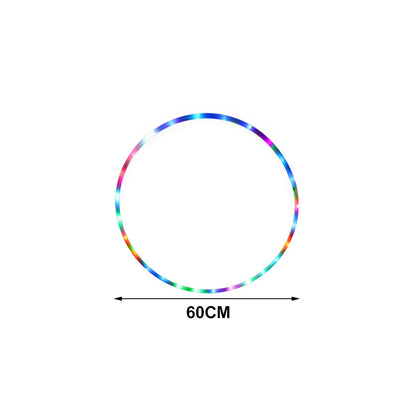 LED Festival Hoop – Removable glowing fitness circle for raves and parties