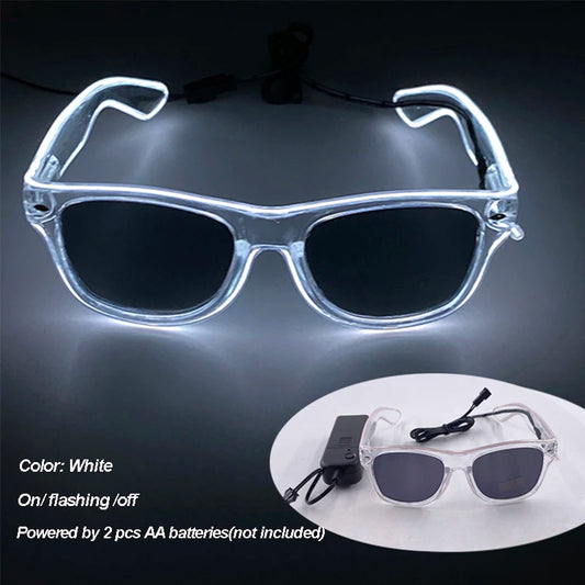 LED Rave Glasses – Colorful Glowing Neon Party Shades