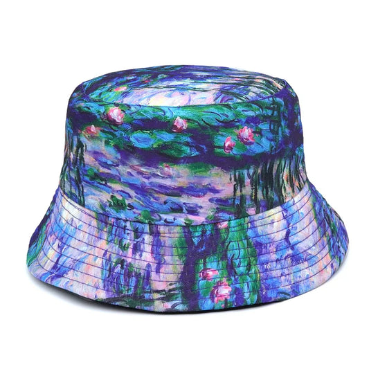 Graffiti Print Bucket Hat – Cotton Streetwear Sun Hat for Raves & Festivals