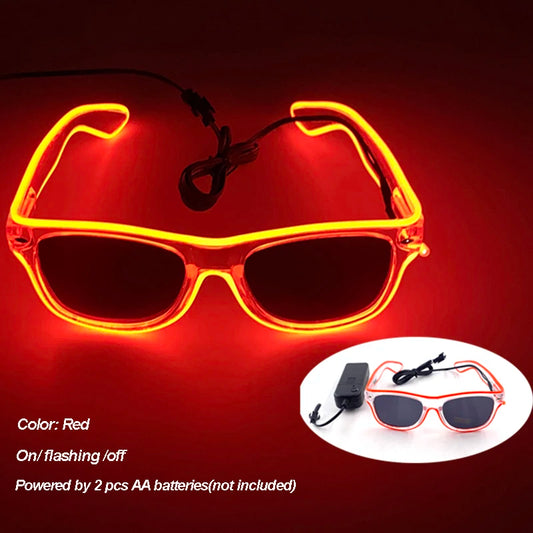 LED Rave Glasses – Colorful Glowing Neon Party Shades