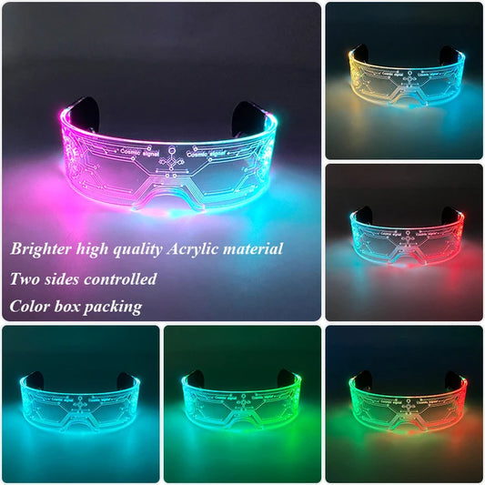 LED Rave Glasses – Colorful Glowing Neon Party Shades