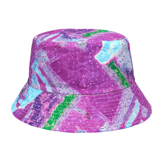 Graffiti Print Bucket Hat – Cotton Streetwear Sun Hat for Raves & Festivals
