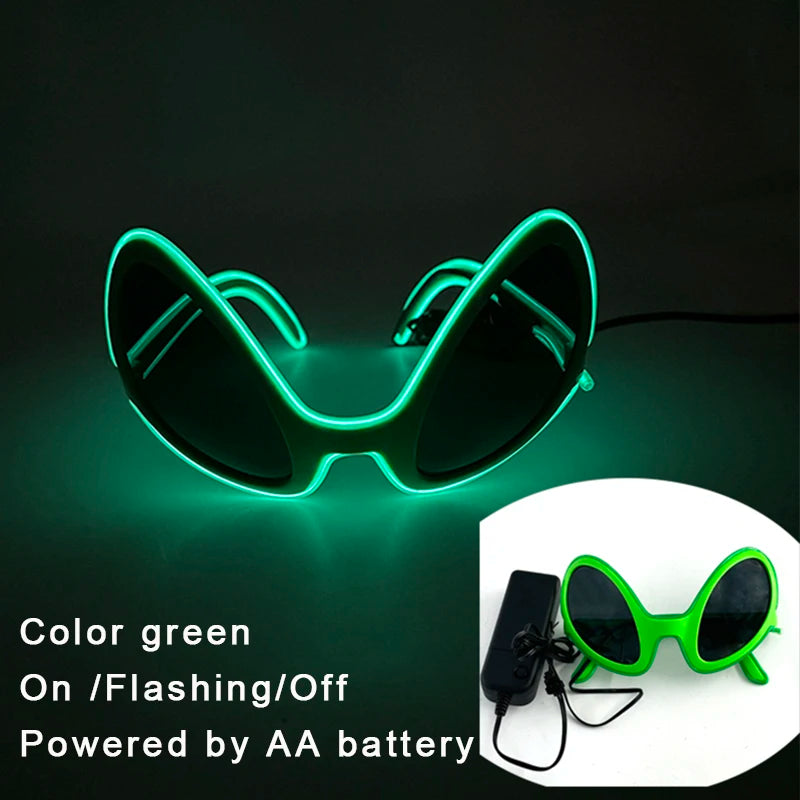 Bug Eye LED Rave Glasses – Colorful Glowing Neon Party Shades