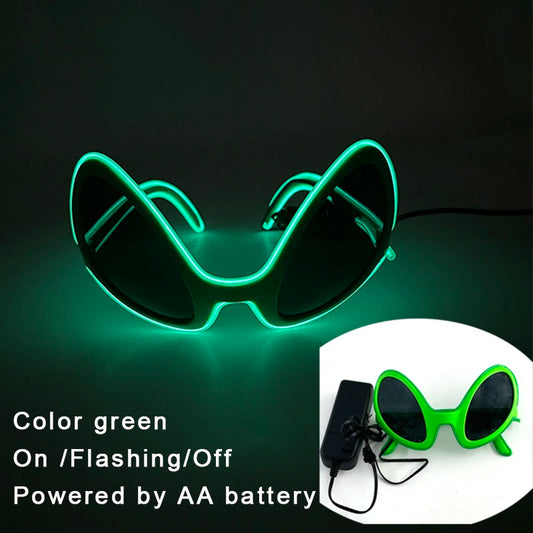 Bug Eye LED Rave Glasses – Colorful Glowing Neon Party Shades