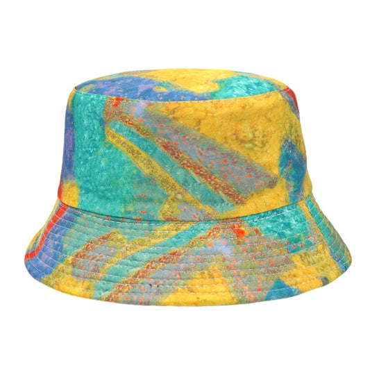 Graffiti Print Bucket Hat – Cotton Streetwear Sun Hat for Raves & Festivals