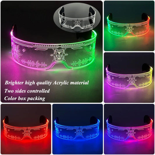 LED Rave Glasses – Colorful Glowing Neon Party Shades